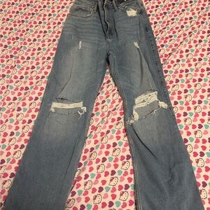 Hollister Women's Distressed Blue Jeans